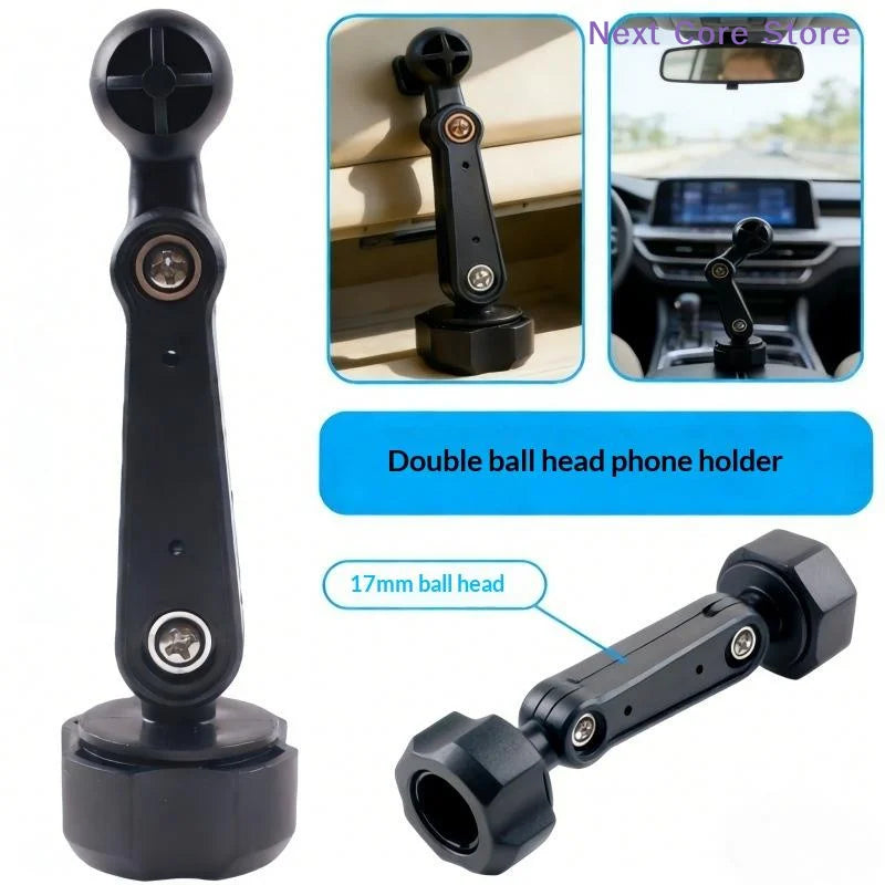 17mm Ball Head Car Phone Holder Extension Arm Adapter Phone Mount Adapter HIP