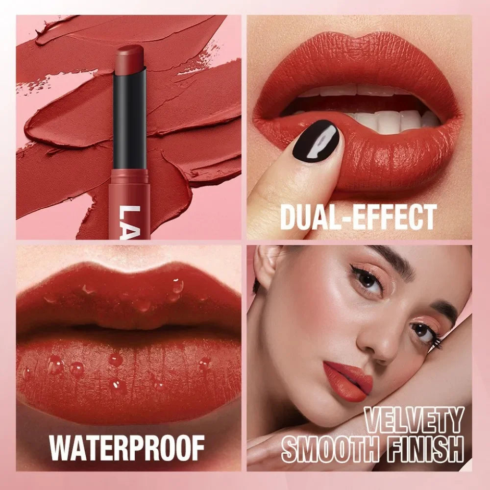 12 Color Matte Lipstick Pencil Waterproof Long Lasting Non-Stick Cup Lip Stain Tint Cosmetic Nude Lipstick Pen Makeup Maquillage HIP