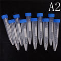 10-Pack 10ml Plastic Centrifuge Tubes – Self-Standing Screw Cap Lab Storage Tubes HIP A2
