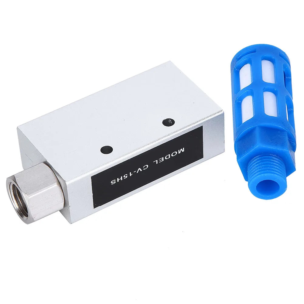 CV-10HS CV-15HS Pneumatic Air Exhaust Vacuum Generator Ejector with Silencer Vacuum Generator Vacuum Ejector Vacuum Generator HIP Blue
