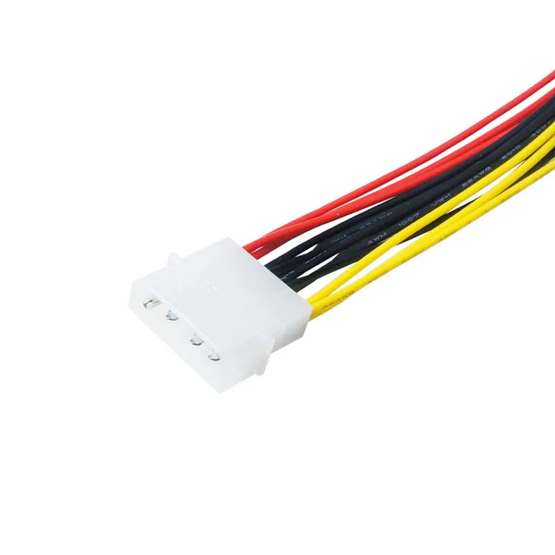 Molex 4-Pin to 3x SATA Power Splitter Cable – PC Adapter PC Power Adapter Cable HIP