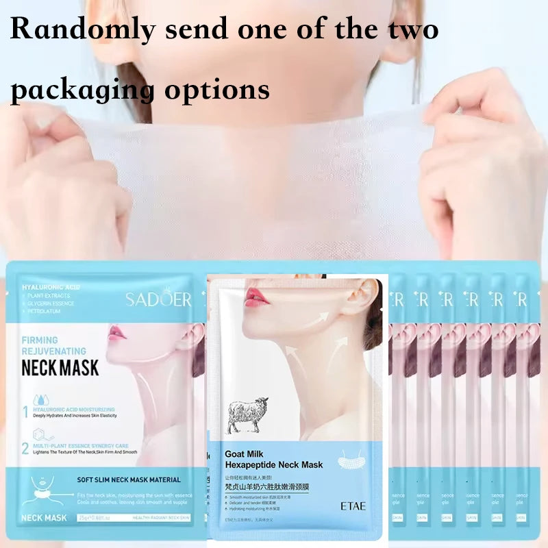 Goat Milk Hyaluronic Acid Collagen Neck Mask – 5 Pack Neck Sheet Mask HIP Default Title
