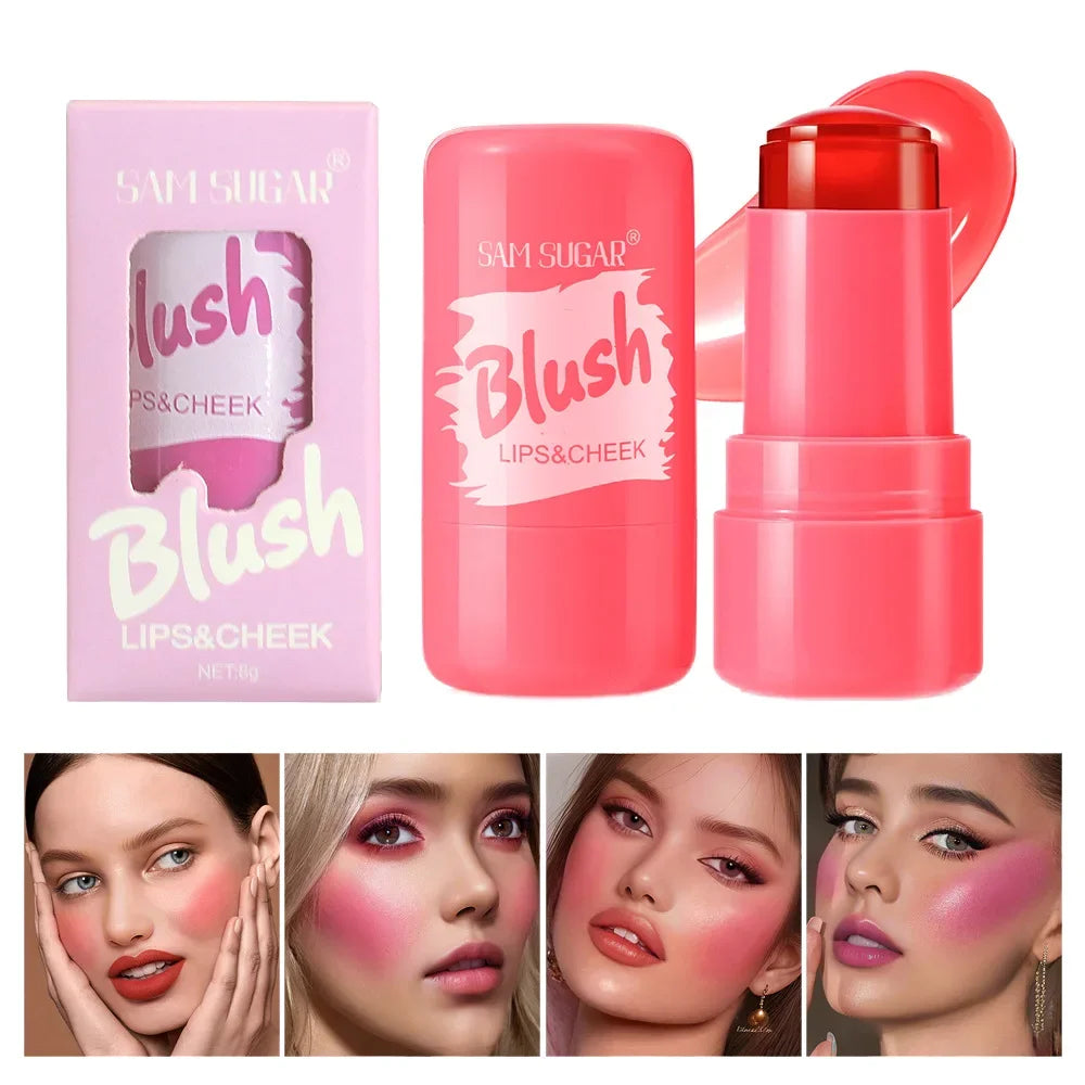 SAM SUGAR Jelly Blush Stick – 3-in-1 Lip, Cheek & Eye Tint Jelly Blush Tint Stick HIP