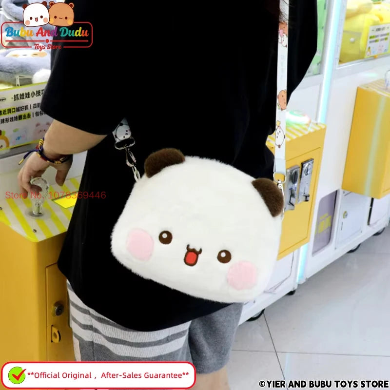Panda Bubu & Dudu Plush Shoulder Bag | Cute Cartoon Messenger Plush Shoulder Bag HIP