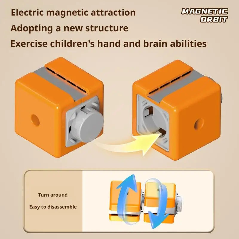 62/105/167PCS Magic Track Cube ChildrenS Educational High-Speed Rail Train Toy Boys And Girls Intellectual Diy Building Blocks HIP