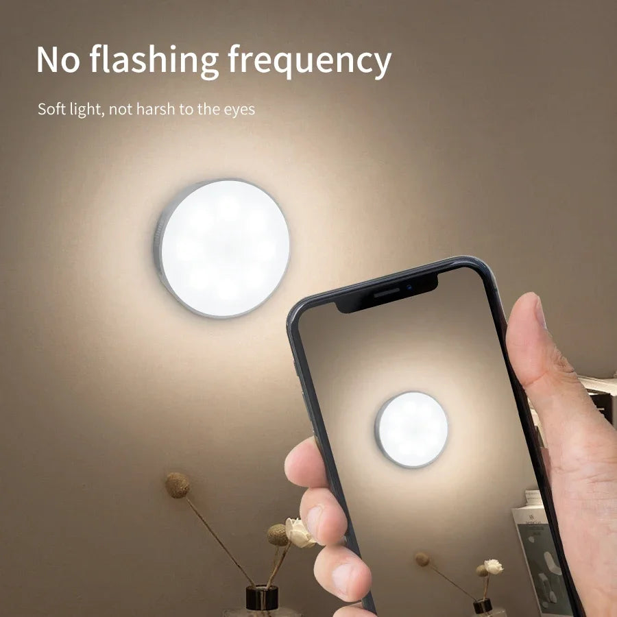 Rechargeable RGB Night Lamp Motion Sensor LED Night Light For Kitchen Closet Staircase Wardrobe Backlight Wireless Cabinet Light HIP