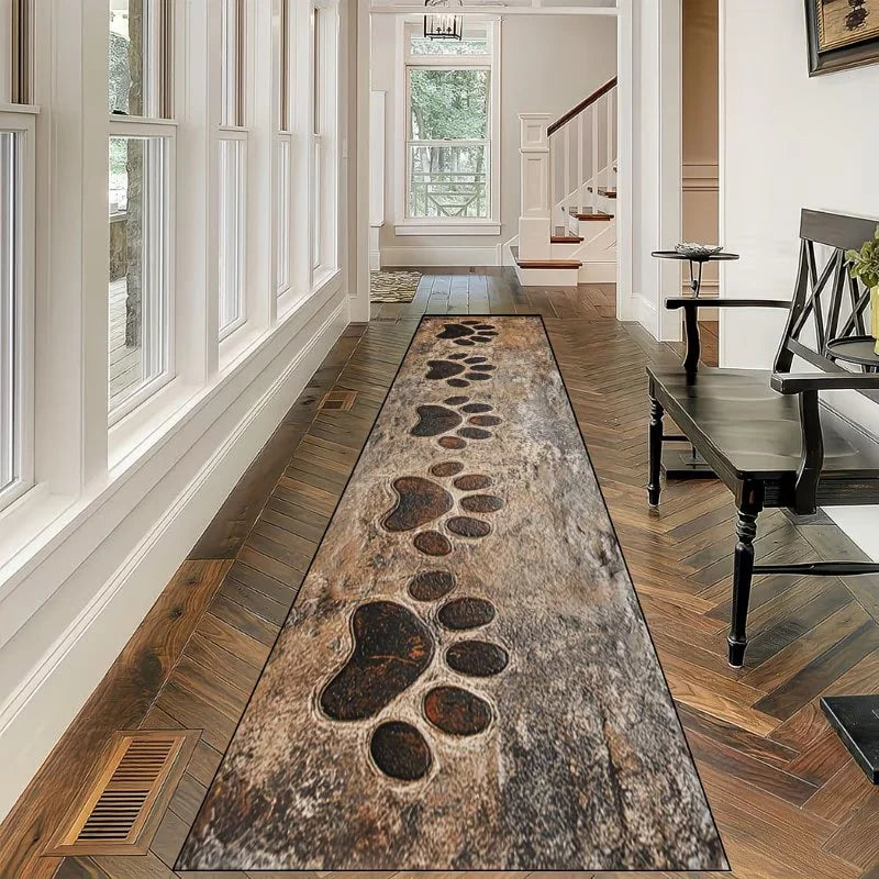 Dog Paw Print Kitchen Runner Rug – Non-Slip Washable Mat Kitchen Runner Rug HIP