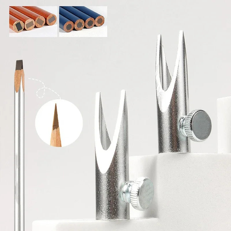Microblading Eyebrow Pen Sharpening Tool Aluminum Alloy Eyebrow Pencil Sharper Makeup Tool Kits for Beginner Fixing Eyebrow Pen HIP