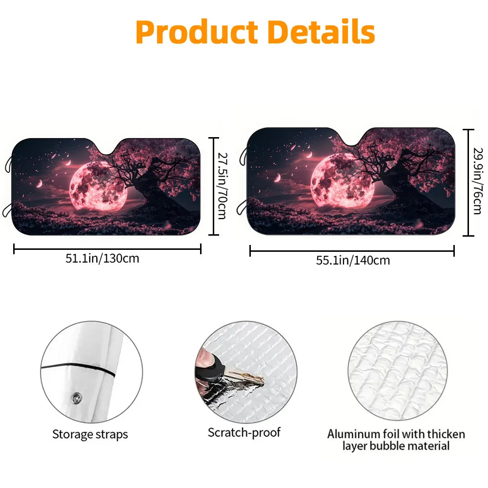 Cherry Blossom Car Sunshade – Anti-UV Cooling Visor for Sedan Car Sun Visor HIP