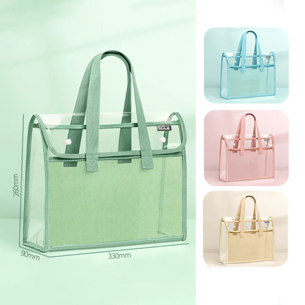 PVC Transparent Document Bag – Portable File Organizer Document File Bag HIP