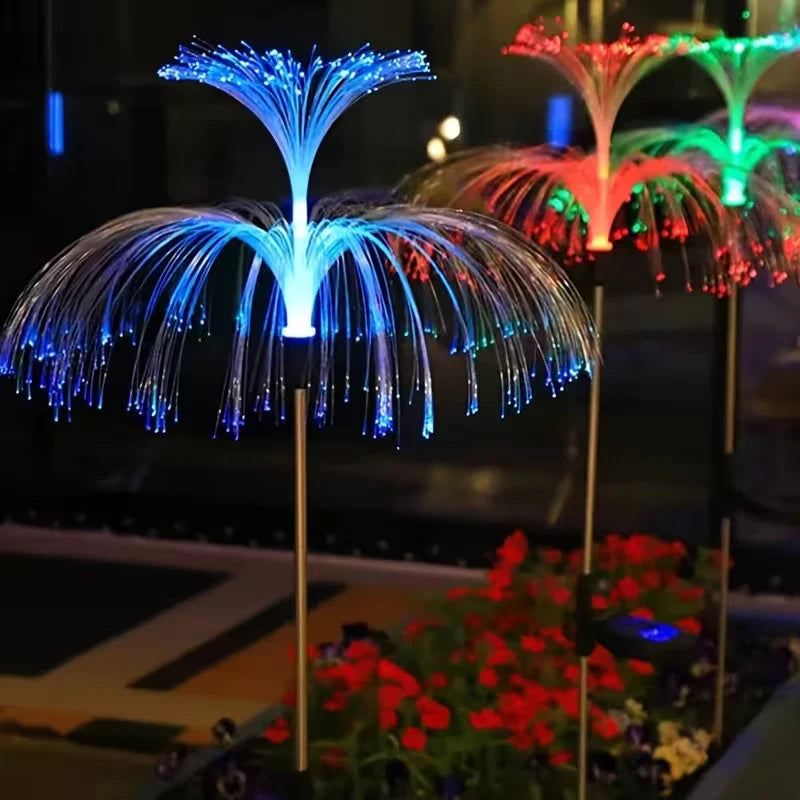 Solar Fiber Optic Jellyfish LED Lawn Light – 7-Color Garden Solar Garden Light HIP