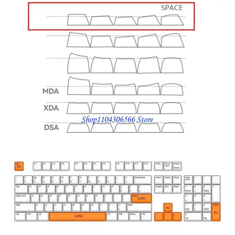PBT Keycaps 8-Piece Set – 5-Side Dye-Sub Mechanical Keyboard Mechanical Keyboard Keycaps HIP