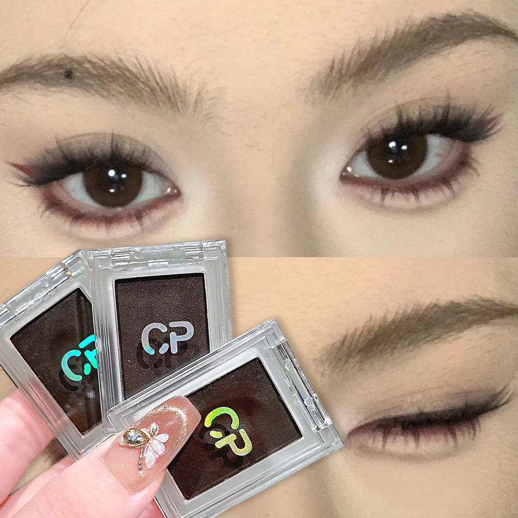 2 in 1 Potato Mud Eyeliner Eyebrow Gel Cream Waterproof Long-lasting Matte Dark Red Brown Easy Wear No Smudging Eye Liner Makeup HIP