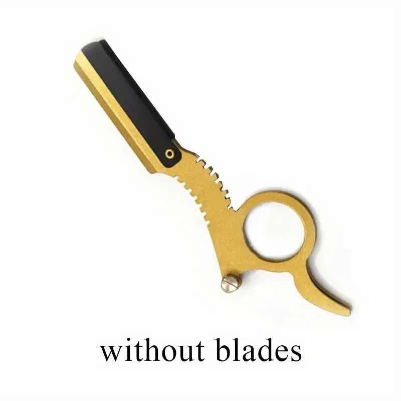 Foldable Barber Razor – Double Edge Stainless Shaving Tool Foldable Barber Razor HIP C619-yellow