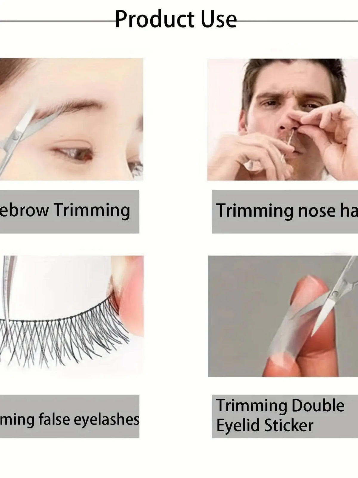 Stainless Steel Nail, Eyebrow & Nose Hair Scissors | HIP Grooming Scissors HIP