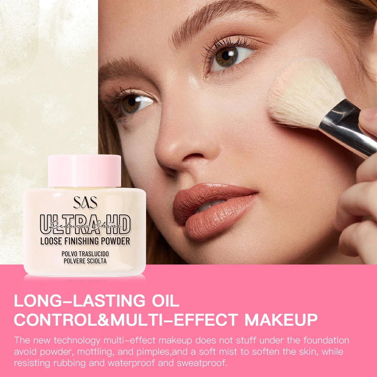 USHAS Matte Loose Setting Powder – Oil Control & Waterproof Loose Setting Powder HIP