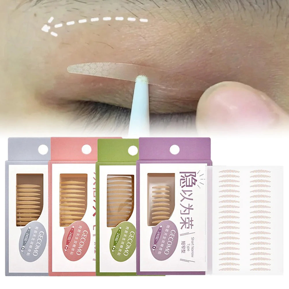 240 PCS Double Eyelid Stickers Natural Invisible And Long-lasting Shaping Big Eye Beauty Tapes For Single Eyelid Person Tools HIP