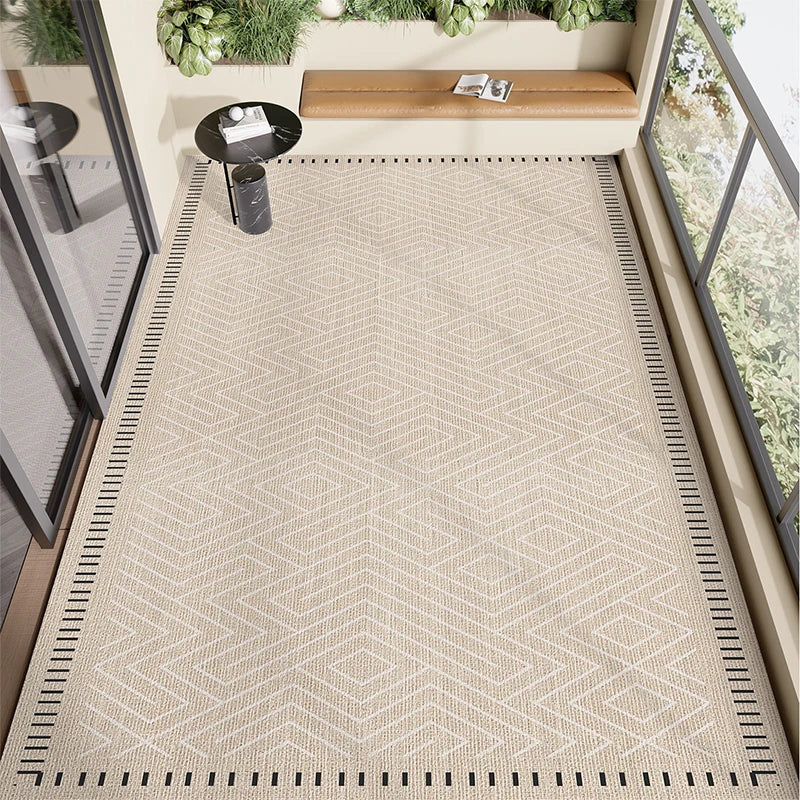 PVC Leather Waterproof Non-Slip Floor Mat – Striped Rug PVC Floor Mat HIP GU6228-P 1pc 140x200cm