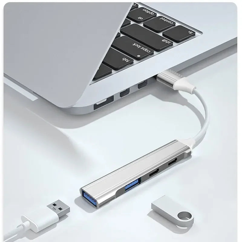 4-Port USB-C Hub – USB 3.0 & 2.0 Splitter Adapter OTG USB-C Hub HIP