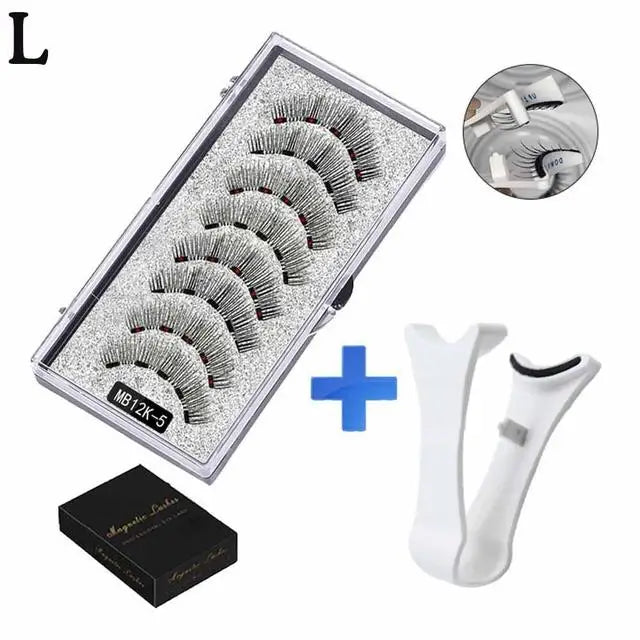 3D Natural Magnetic Eyelashes,With 5 Magnetic Lashes Shipping Box Eyelashes Handmade False Gift Reusable Support Drop Magne T6N2 HIP 12 CN