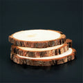 Round Wood Coasters Bar & Kitchen Cup Mat Pad 25–26cm Wood Coaster Mat HIP Dia 25-26cm HT 2cm 1 pcs