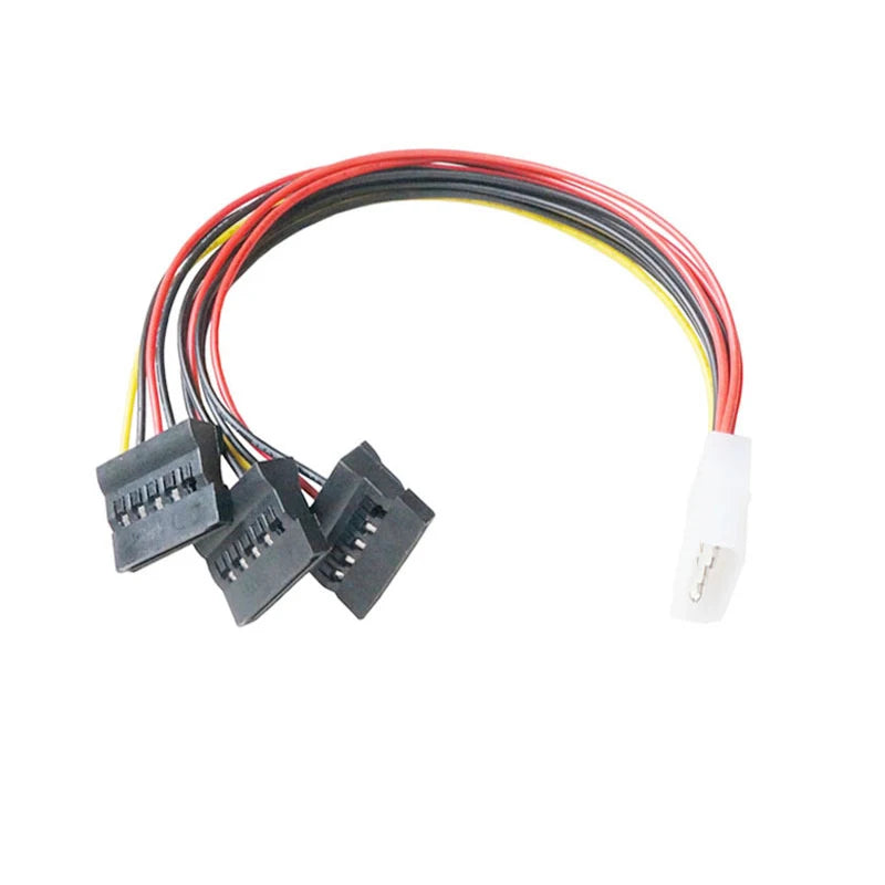 Molex 4-Pin to 3x SATA Power Splitter Cable – PC Adapter PC Power Adapter Cable HIP Default Title