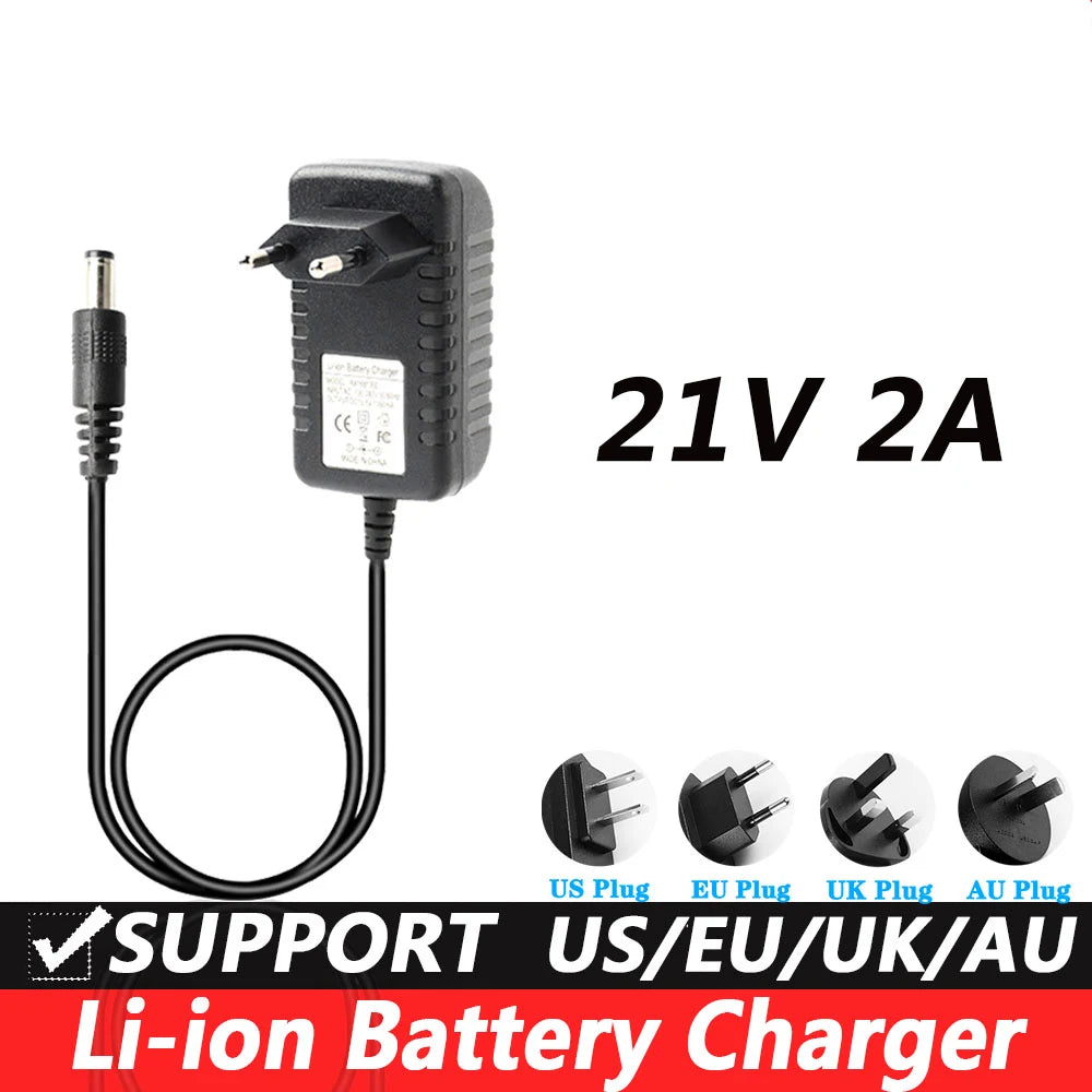 21V 2A Lithium Battery Charger – DC 5.5x2.1mm Drill Charger Battery Charger HIP 21V 2A UK