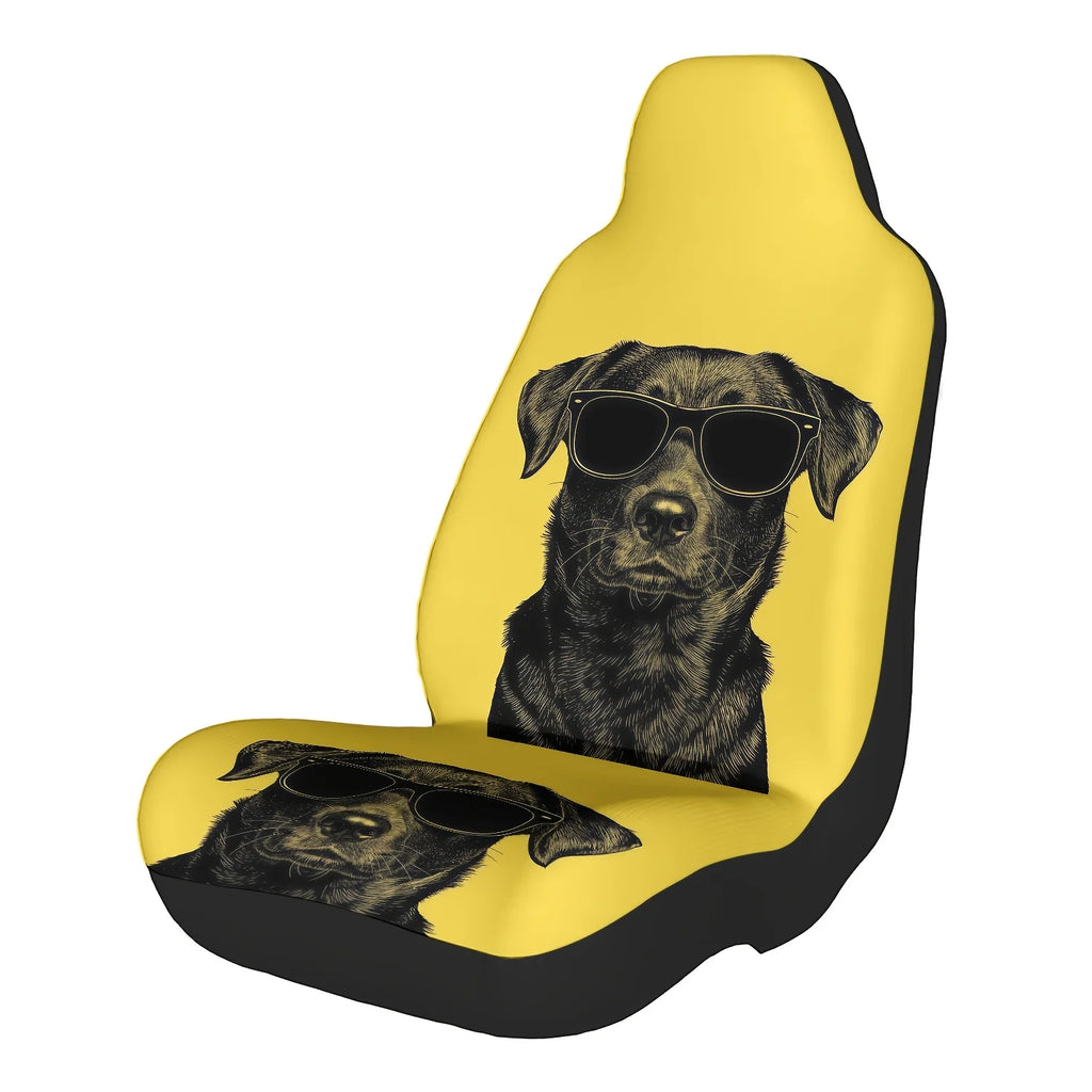 2pc Dog with Glasses Car Seat Covers – Fun & Easy Install Car Seat Covers HIP