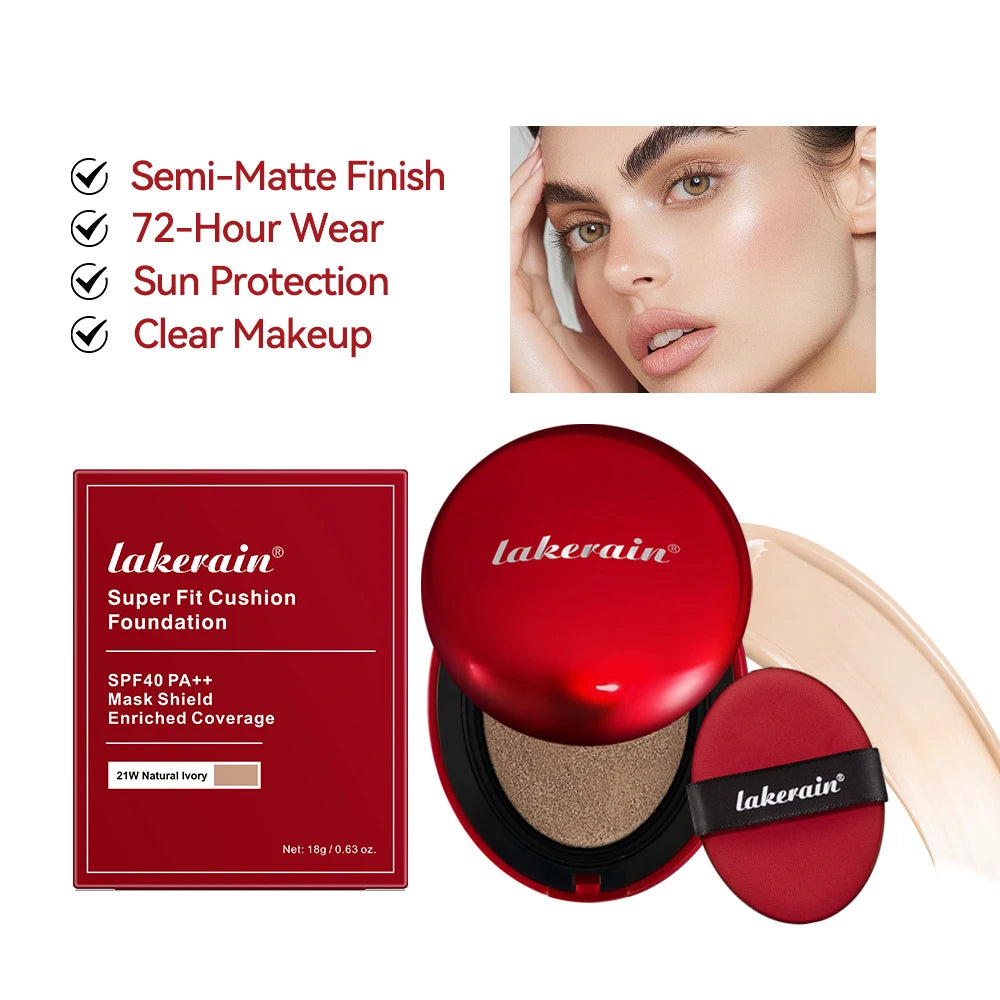 Sunscreen Cushion Foundation Fit Cushion Foundation Full Coverage Waterproof Long-lasting Concealer Long-lasting Makeup HIP
