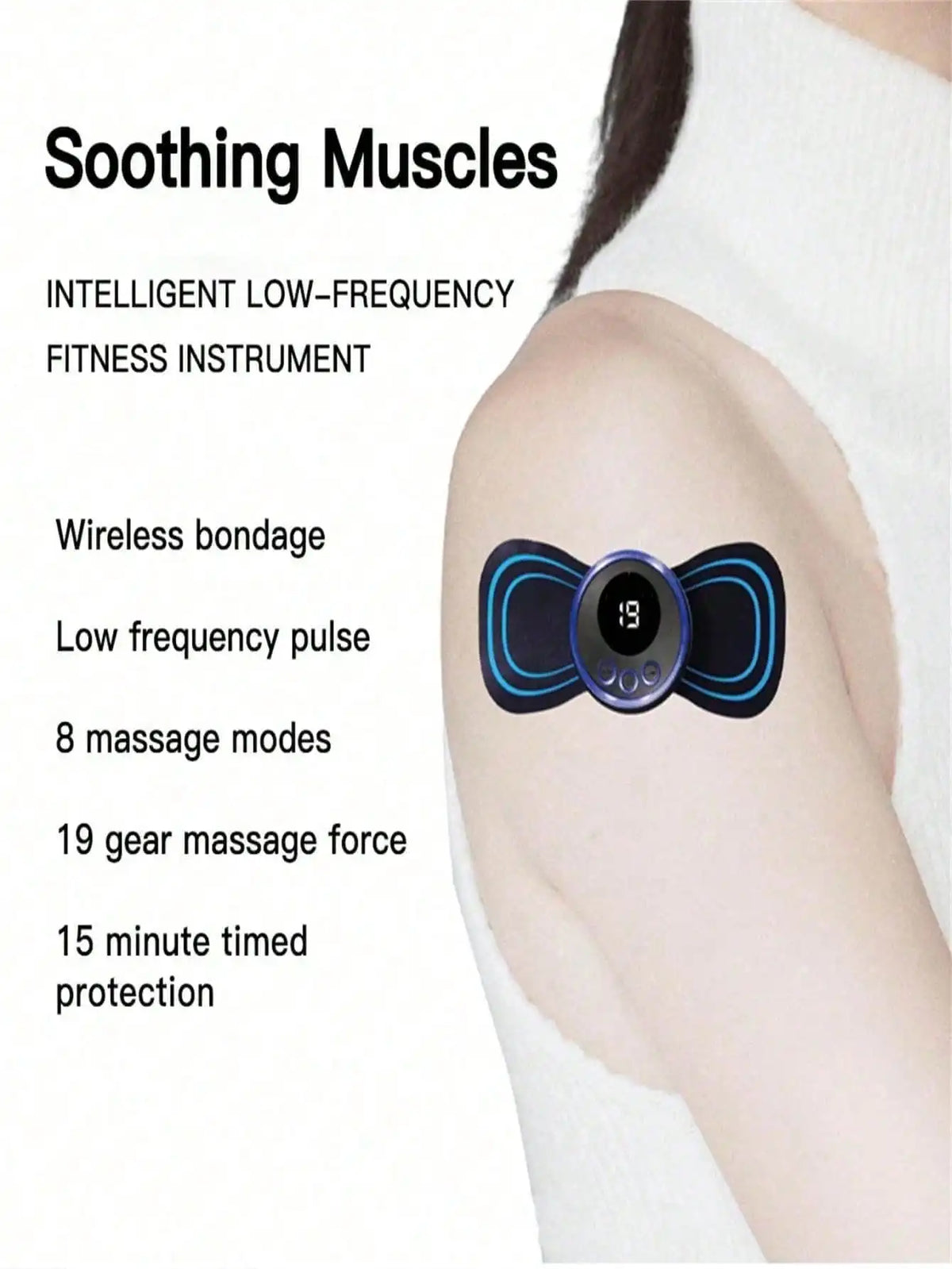 LCD EMS Neck & Back Massager – 8 Mode Pulse Stimulator EMS Neck Massager HIP