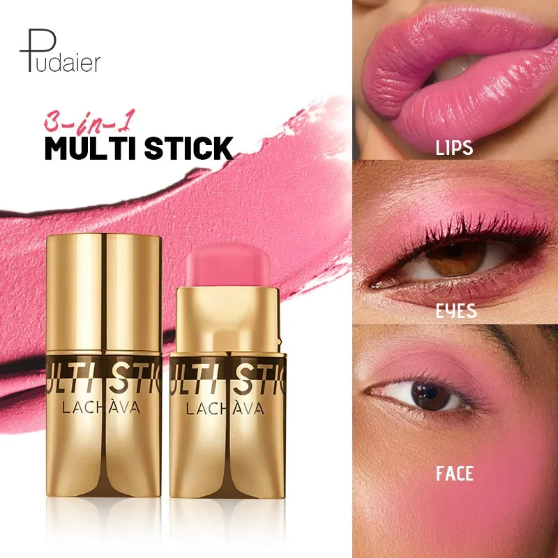 LACHAVA 3-in-1 Blush Stick – Cheeks, Lips & Eyes Multi-Use Blush Stick HIP