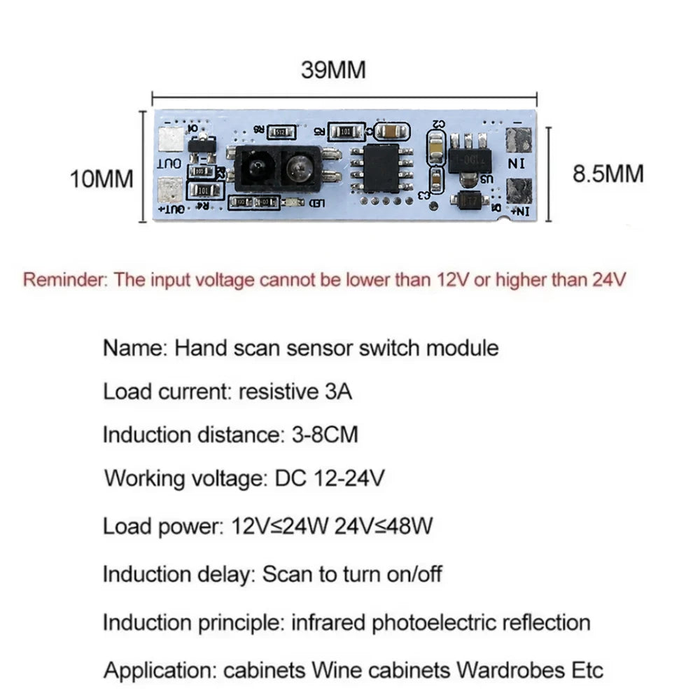 Touch & Sweep LED Dimmer Switch Module DC 5V–24V | SEamopar LED Dimmer Switch HIP