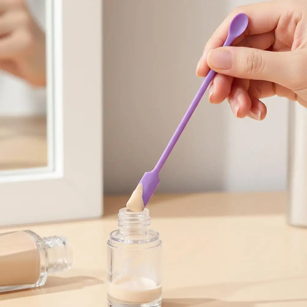 Cosmetic Bottle Silicone Mini Scraper Three Piece Set Baking Double End Two In One Spatula Jam Bottle Scraper Spoon Set HIP