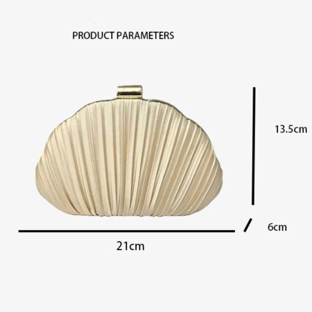 Shell Shaped Evening Clutch Bag with Crossbody Strap | HIP Evening Clutch Bag HIP