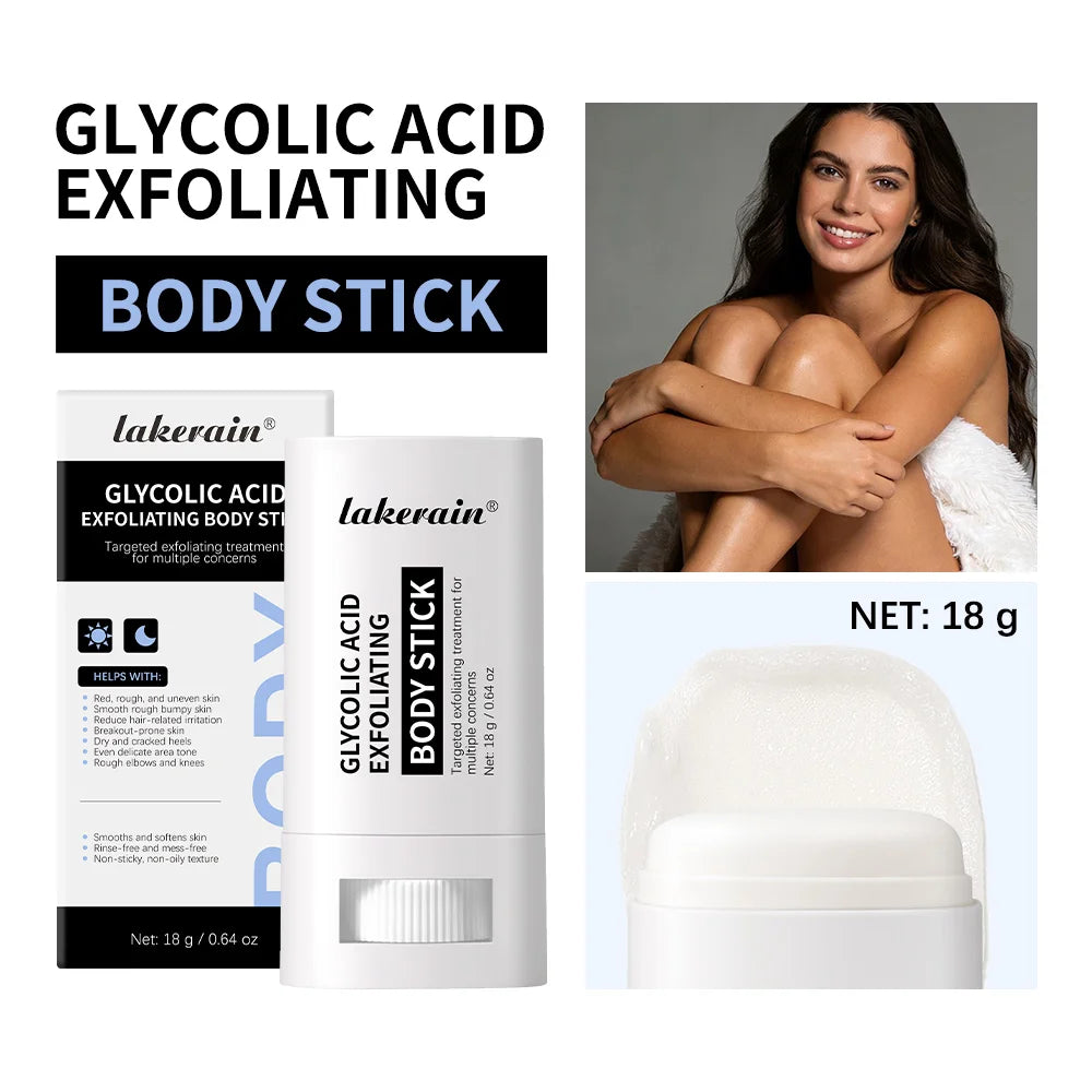 Body Effective Exfoliation Stick Glycolic Acid Exfoliating Deep Exfoliation Nourishing Moisture Deep Hydration Skincare HIP 1pc