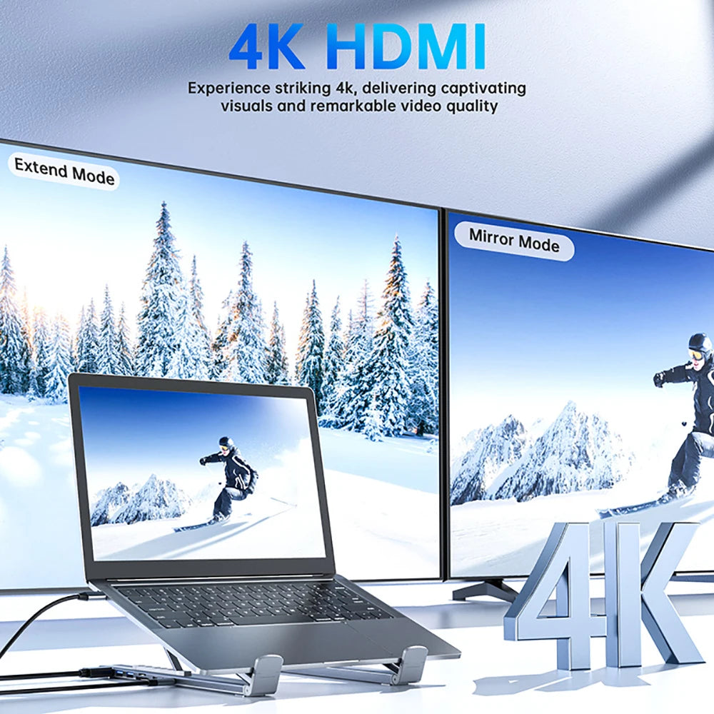8-in-1 USB-C Docking Station – 4K HDMI, 100W PD, USB 3.0 USB-C Docking Station HIP