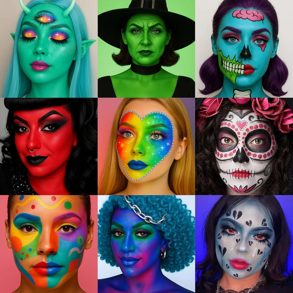 UCANBE Athena 20-Color Face & Body Paint Palette | 168g Pro Kit Face & Body Paint HIP