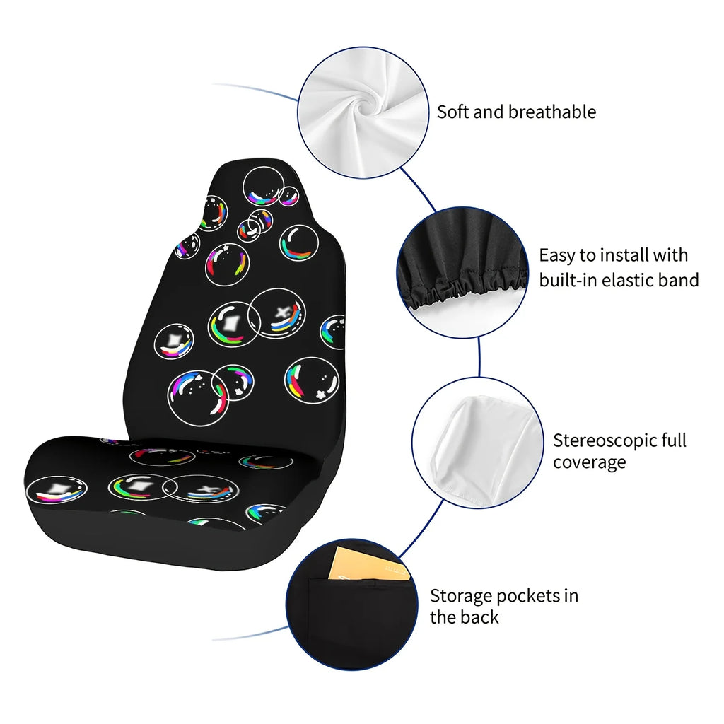Rainbow Night Sky Printed Car Seat Cover – Easy Install Car Seat Cover HIP