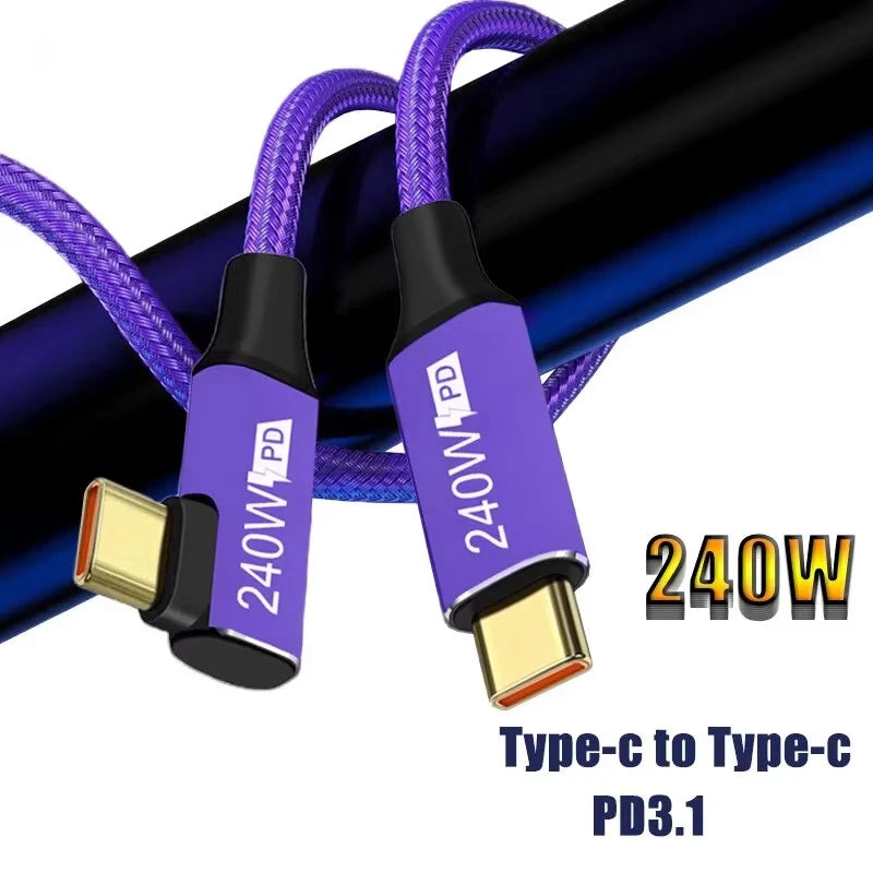 240W USB-C to USB-C Cable PD3.1 Fast Charging – 5A 48V USB-C Charging Cable HIP