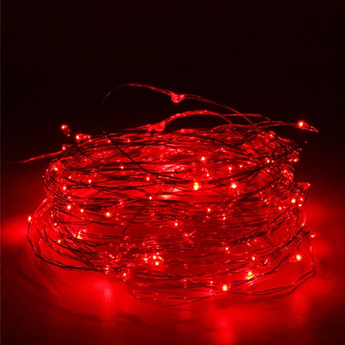 LED Copper Wire Fairy String Lights 1M–5M | Holiday & Wedding LED Fairy String Lights HIP Red 5M