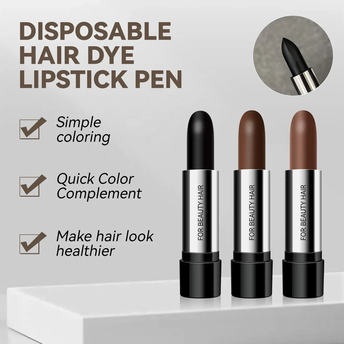 MLSMILE Temporary Hair Dye Pen – Instant Gray Coverage Temporary Hair Dye HIP