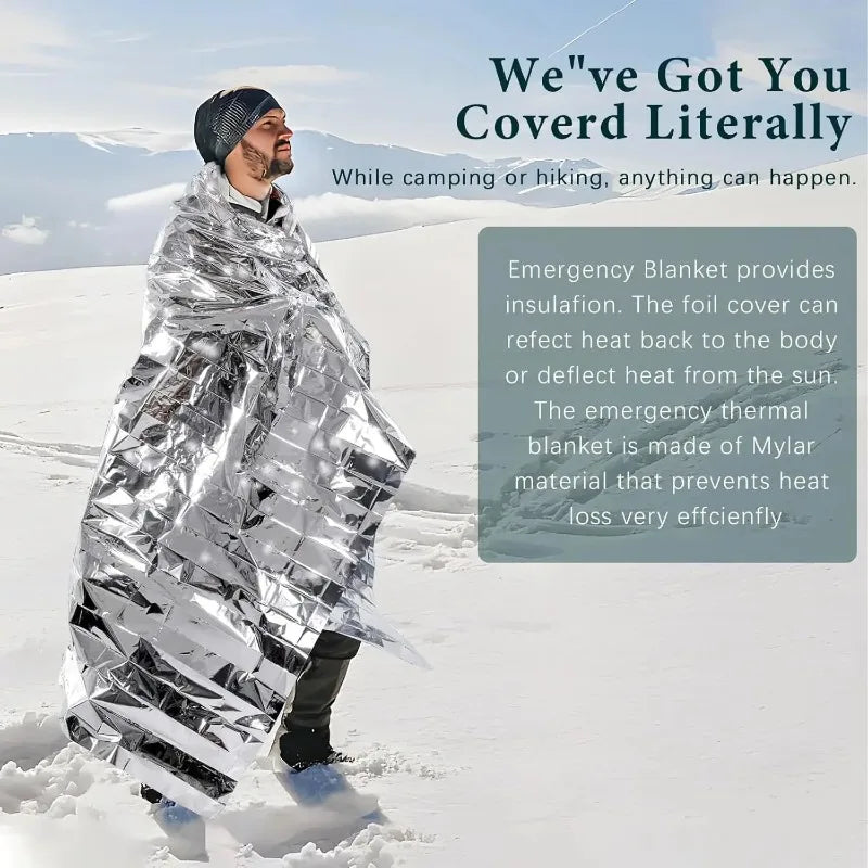 Emergency Thermal Mylar Survival Blanket – Waterproof & Windproof Survival Blanket HIP
