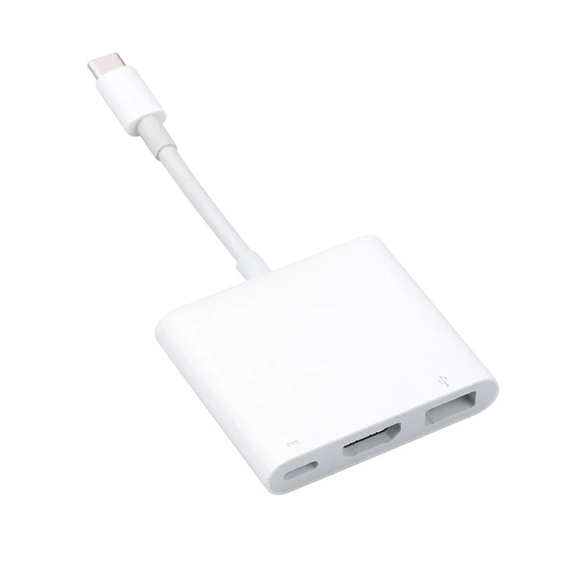 USB-C to HDMI 4K Adapter Hub – USB 3.0 & Type-C Charging USB-C Multiport Adapter HIP