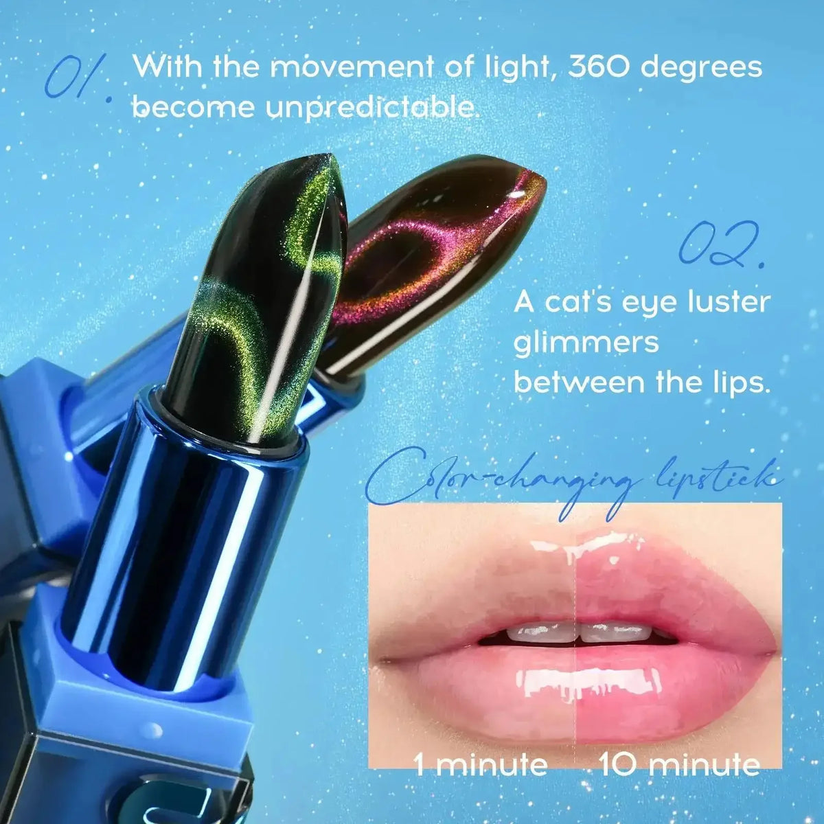 MLSMILE 4-Pc Color-Changing Cat Eye Glitter Lipstick Set Lipstick Set HIP