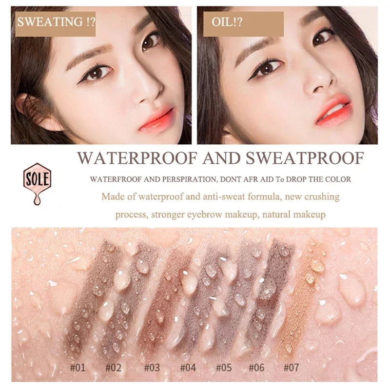 DNM 7 Color Natural Makeup Double Head Super Fine Eyebrow Pencil Waterproof Long Lasting Easy Ware Eye Brow Make Up Pen HIP