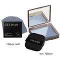 Bamboo Charcoal Oil Blotting Papers 100 Sheets with Case & Puff Oil Blotting Papers HIP C543-A B