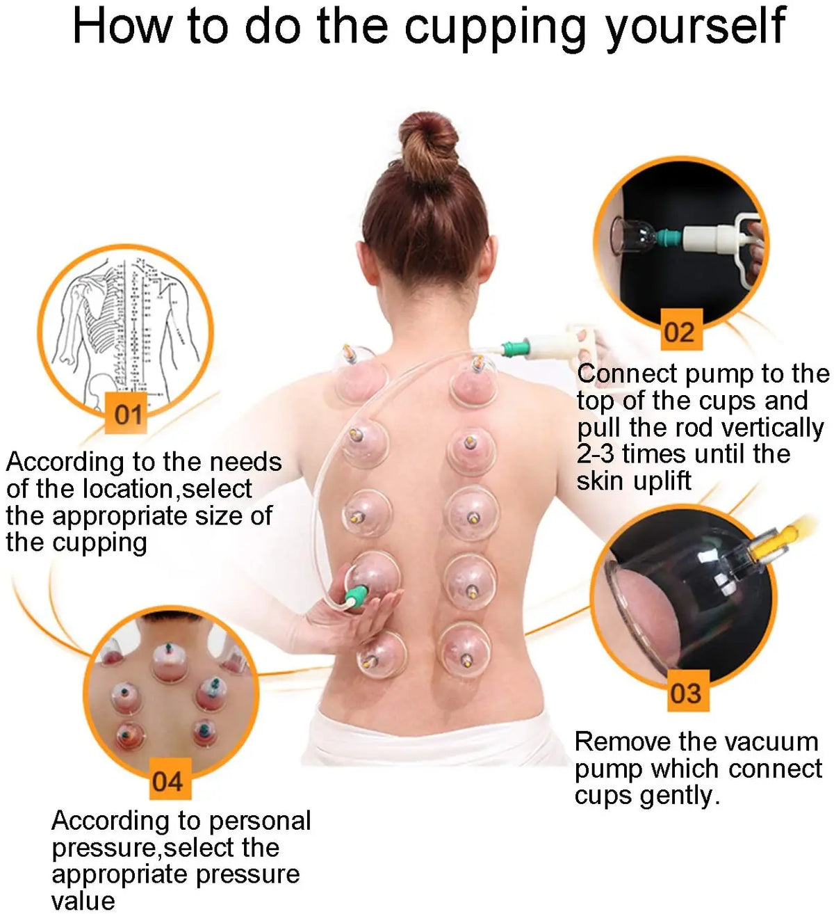 12-Piece Vacuum Cupping Set with Pump Gun | Body Massage Vacuum Cupping Set HIP
