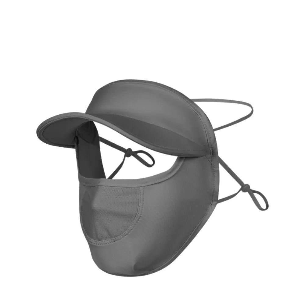 Ice Silk UV Full Face Mask & Neck Scarf – Cycling Sun Cover Sun Protection Mask HIP Dark Grey