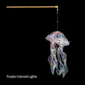 Jellyfish Lamp Portable Lantern Kids Children Bedroom Hanging Night Light Under The Sea Colorful Mermaid Ocean Party Home Decor HIP Purple Colored