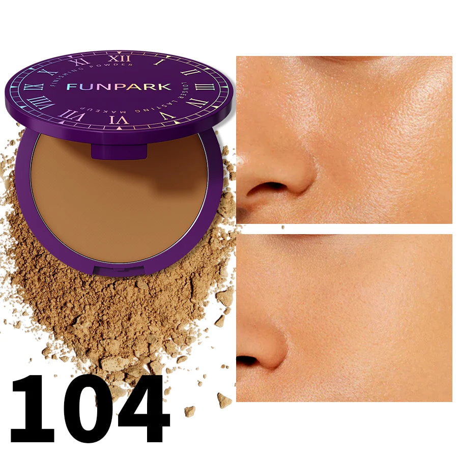 5 Color Matte Full Coverage Pressed Powder Foundation Oil Control Flawless Weightless Finishing Powder Makeup for Woman Gifts HIP 104